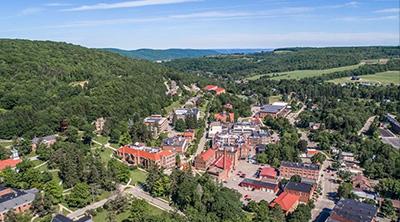 Aerial view of campus